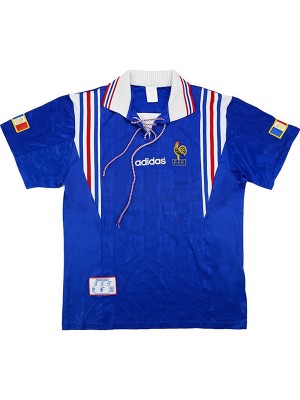 France home retro jersey vintage soccer uniform men's first sportswear football kit top shirt 1996